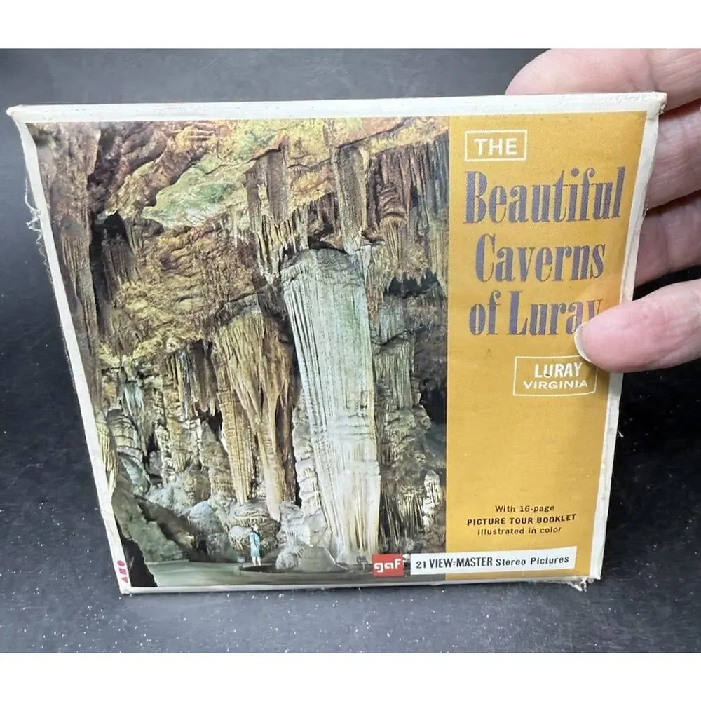 Sawyer's View-Master #A 829 BEAUTIFUL CAVERNS OF LURAY VIRGINIA 3 Reels Complete